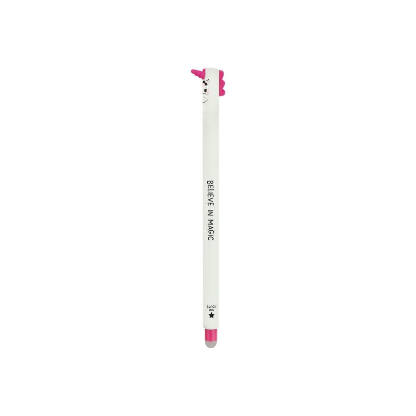 Stylo Legami Believe in Magic · Licorne blanche originale Licorne · Corps blanc uni